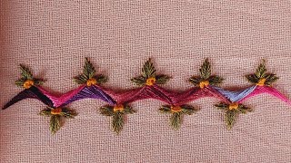 70-New border design |Unique borderline hand embroidery