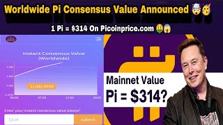 Worldwide Pi Consensus Value Announced 🤯🥳| 1 pi Coin = $314 ,🤑 | IS Pi Worth 2022? #bitcoin #crypto