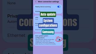 How to Turn ON or OFF Auto update system configurations on Samsung? #shortsfeed #ytshorts #shorts