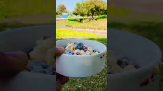 How’s my fruits 🍌 salad 🥗 with amazing palce Abu Dhabi