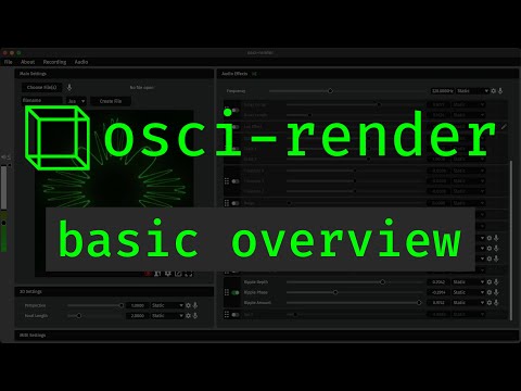 Osci-Render Tutorial - Basic Overview