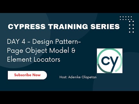 Cypress Training  Day 4-  Page Object Model& Web Element Locators & Interaction