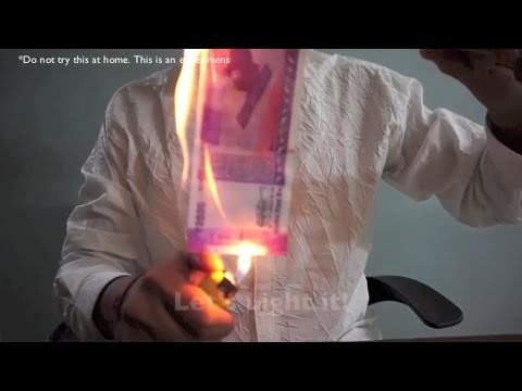 Burning Test 2000 rupee Note II Flame Test 2000 rupee note (1080p) Burning 2000 Note