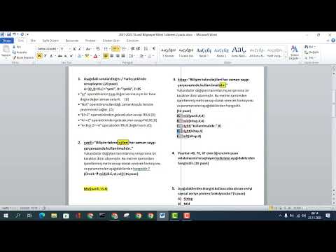 10.Sınıf Bilgisayar Bilimi 1.Dönem 2.Yazılı Çözümü