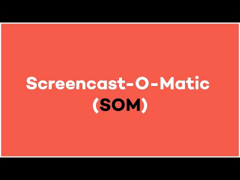 Getting up and running with Screencast-O-Matic