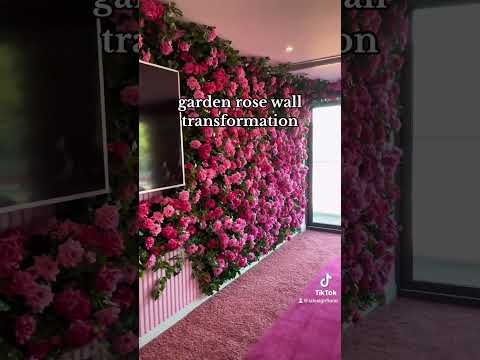 Garden rose faux flower installation created for boudoir room in Leicester city centre
