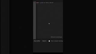 Hello World in Haskell Programming Language | #coding #programming #shorts #haskell
