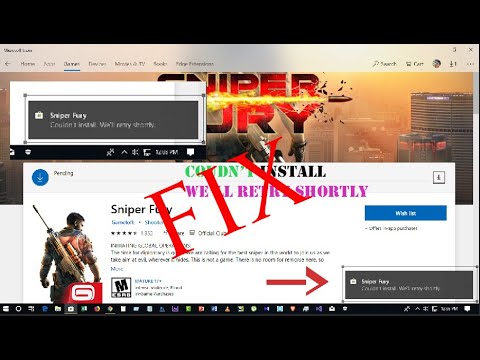 coudn't install well retry shortly fix I windows 8,10 I microsoft store