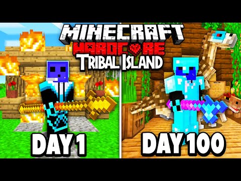 100 days on a Hardcore TRIBAL ISLAND (Stranded!)