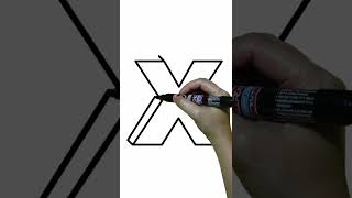 #3dart #howto #draw #3dletterdrawing