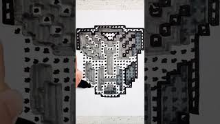 Hand Drawn Pixel Art - Drawing the AUTOBOTS LOGO! #pixelart #autobots #transformers #shorts #art