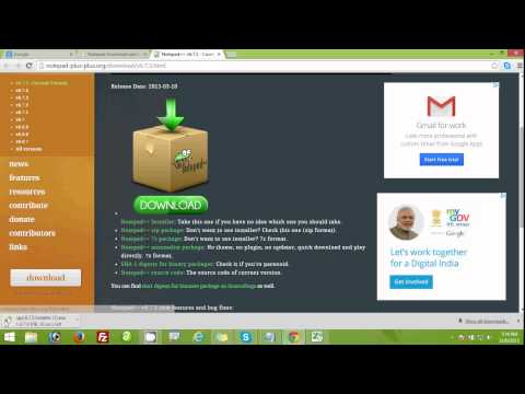 Notepad ++ Downloading and Installing
