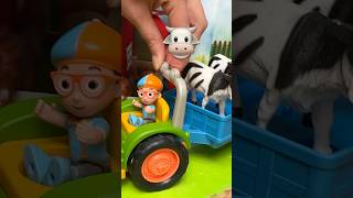 Mooooo🐮! Blippi Drives Cows in his Cool Tractor🚜! #shorts #toys