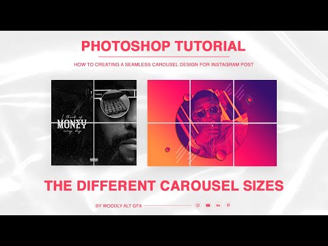 Comment créer des CAROUSELS de différentes tailles dans Photoshop - PART 2 #instagrampost #carousel
