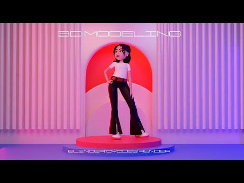 3D modeling of cartoon character in polygonrunway style and mixamo animation