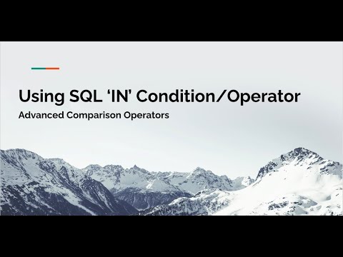 SQL IN Condition / Operator Tutorial