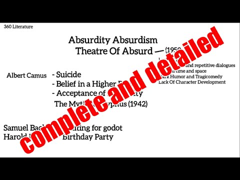 Theatre Of Absurd | Absurdism | Absurdity | English Literature | 360 Literature