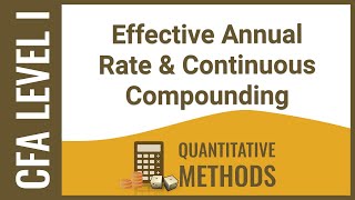 CFA Level I Quant - Effective Annual Rate & Continuous Compounding