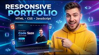 Animated Portfolio Website 🔥 | HTML CSS Responsive Landing Page Tutorial for Beginners 🚀