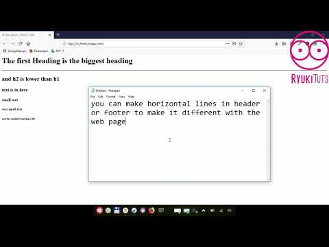 3. HTML Tutorial (Headings, Comment and Horizontal Lines) - Ryuki Tuts