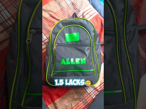 1.5 lakh Ka bag 🥲🔥😂 #shorts #minivlog #ashortaday #jee #allen