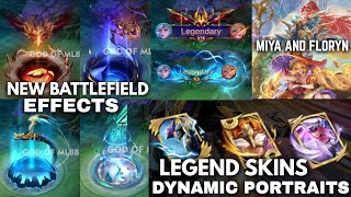 SOUL VESSEL AND M7 NEW BATTLEFIELD EFFECTS | ALL LEGEND SKINS DYNAMIC PORTRAITS AND MORE! 