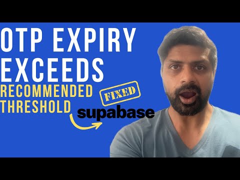 supabase warning: Auth OTP Long Expiry more than an hour