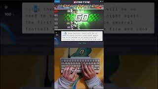 Playing NitroType with the BEST SOUNDING keyboard!  Happy Hacking Keyboard