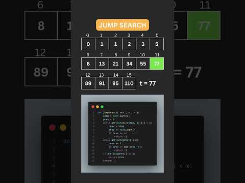 Jump Search in Under 60 Seconds! ⏱️📚 | Fast Search Algorithm 🏃‍♂️✨