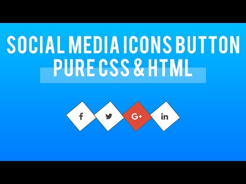 Create Stylish Social Media Icons Button Using Simple HTML & CSS