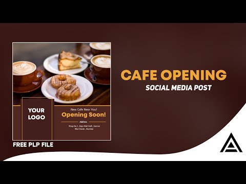 PIXELLAB TUTORIAL - HOW TO MAKE CAFE OPENING SOCIAL MEDIA  POSTER ON ANDROID | FREE PLP FILE