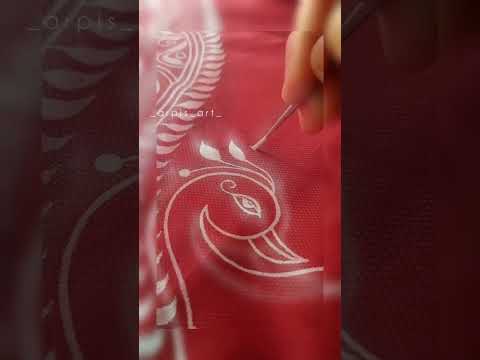 Fabric design on Cotton Kurta..🖌️ #art #shorts #panjabi #trending #youtubeshorts #shorts #youtube