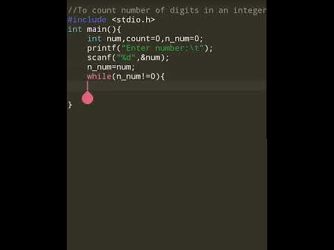 Count number of digits in an integer in C || #c programming basic
