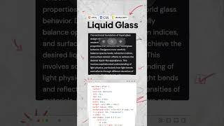 Make Liquid Glass Effect in CSS and javascript, try it now! #css #javascript #easycode