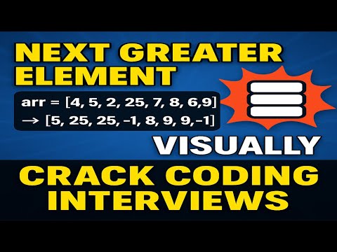 Next Greater Element Explained Visually 🔥 | Crack FAANG Coding Interviews FAST!