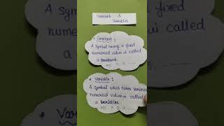 Constant and Variables
