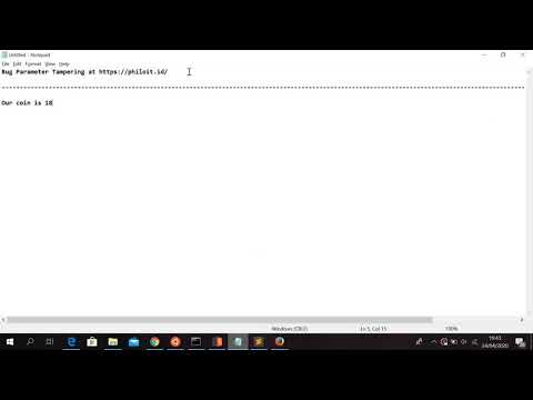 Parameter Tampering leads to Unlimited Coins on philoit.id