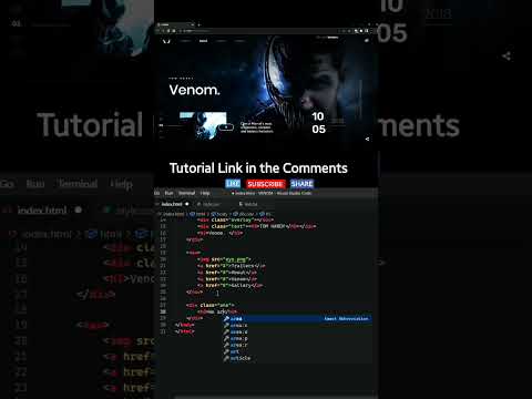 🔥🔥 Venom Landing Page #coding #html #css #websitedesign #htmltutorial #landingpage #frontend #venom