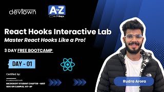 DAY - 1 | React Hooks Interactive Lab – Master React Hooks Like a Pro! - 3 DAYS FREE BOOTCAMP