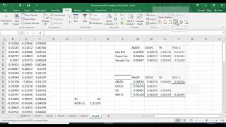 Constructing a Variance Covariance Matrix in Excel