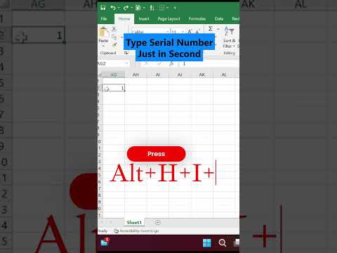 Type Serial Numbers in Seconds ⏱️ | Excel Hack You’ll Love!  #excelshorts #excel  #exceltips #views