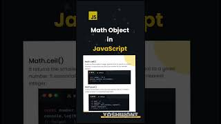 JavaScript Math Object: Math.ceil() & Math.pow() Explained! 🎥 #CodingShorts #JavaScript #LearnToCode