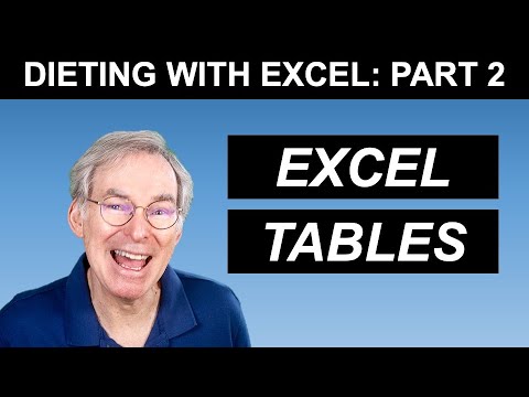 Dieting with Excel,  Part 2: Excel Tables