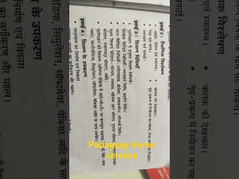||padagogy home science|| paper syllabus for b.ed first year student [CCSUniversity] #Hindi #shorts