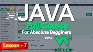 W3Schools Java Full Course For Beginners: Lesson-7 | Java W3Schools Tutorial | Java Strings