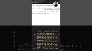 html bdo (bi-directional override) tag explained #Shorts #html #guide #coding #htmltags #html5