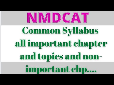 National MDCAT syllabus