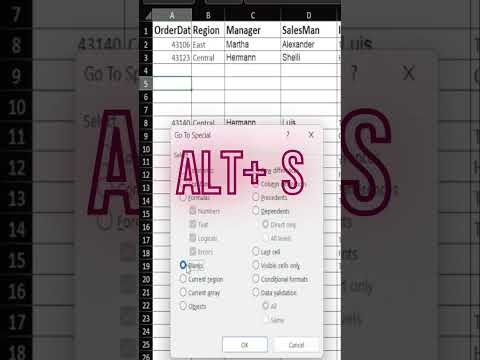 How to Remove Blank Rows from Excel WorkBook #excel #shorts