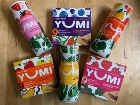FEED YOUR BABY CLEAN INGREDIENT SNACKS 🍓🍎🥦🥕YUMI ORGANIC BARS 👶 YUMI ORGANIC PUFFS