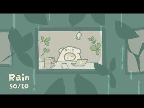 5 Hour Pomodoro (50 min focus • 10 min breaks) | Rainy Day
